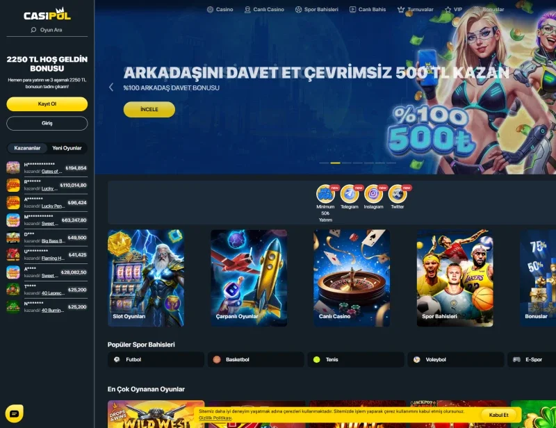 Casipol ekran görüntüsü