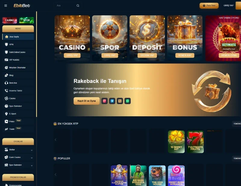 Ebitbet ekran görüntüsü