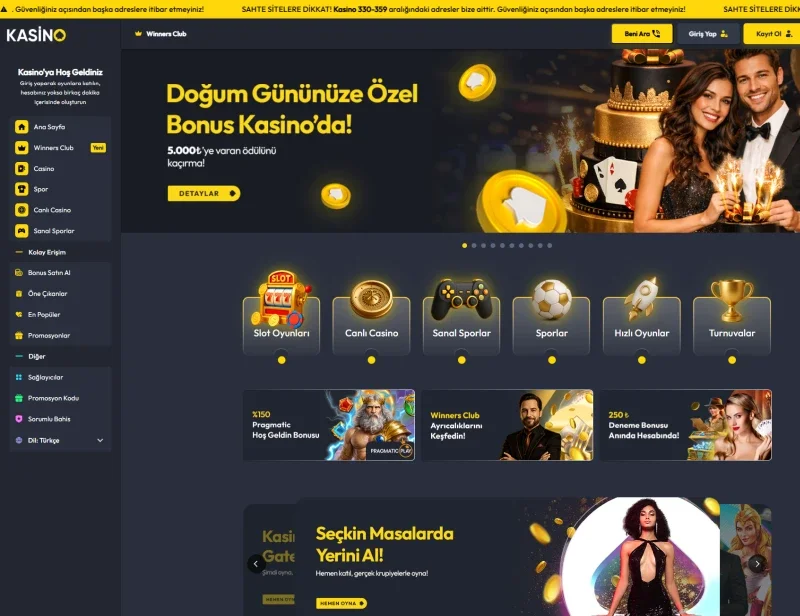 Kasino ekran görüntüsü