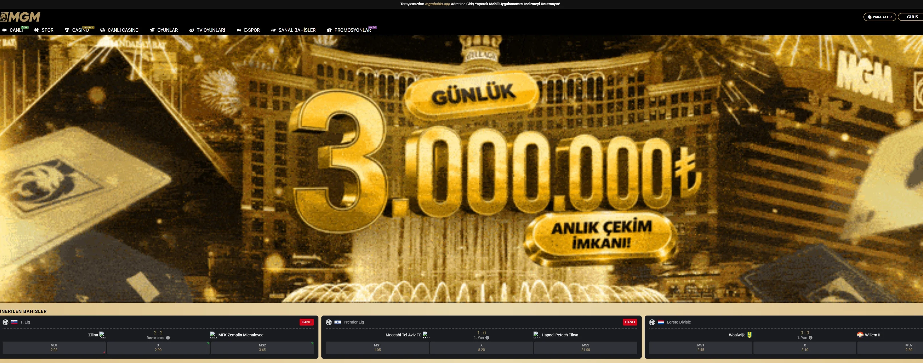 MGM Bahis ekran görüntüsü