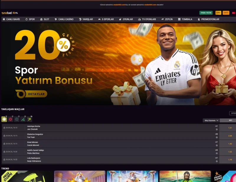 Onsbet ekran görüntüsü