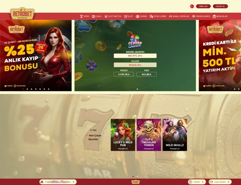 Retrobet ekran görüntüsü
