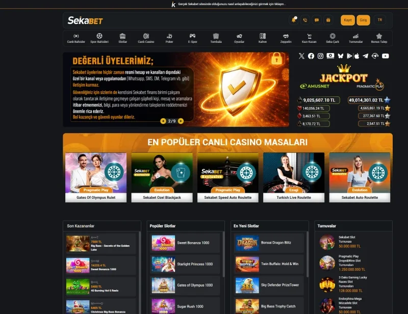 Sekabet ekran görüntüsü